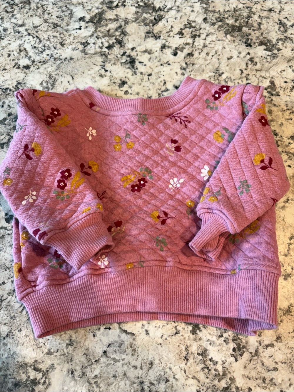 Koala Kids Pink Quilted Floral Pullover